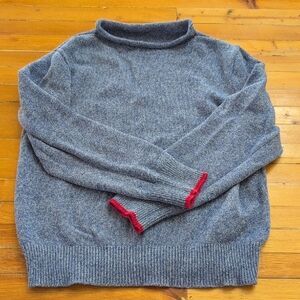J. Crew Boys Blue Sweater with Red Accents
